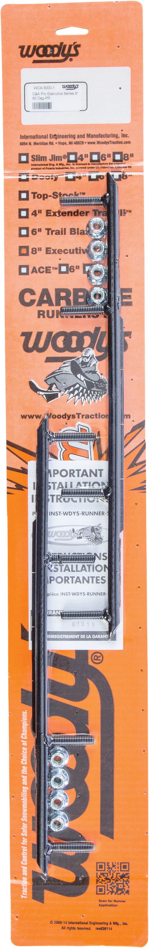 Woodys 8’’ Carbide Runners Slydog - Snowmobile Collection