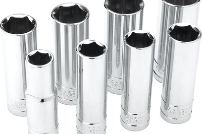 Performance Tool 8 Pc 1/2’’ Sae Socket Set Deep - Watercraft Collection