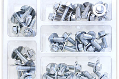 Bolt 8mm Hex Flange Assortment W/16mm Washer 40 Piece Kit - Tires & Wheels