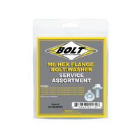 Bolt 8mm Hex Flange Assortment W/16mm Washer 40 Piece Kit - Tires & Wheels