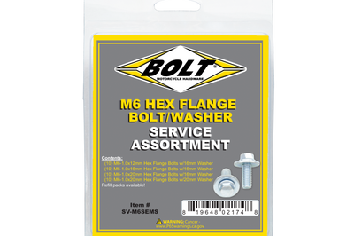 Bolt 8mm Hex Flange Assortment W/16mm Washer 40 Piece Kit - Tires & Wheels