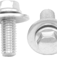Bolt 8mm Hex Head Flange 6x1.0x16mm W/16mm Washer 10/pk - Tires & Wheels