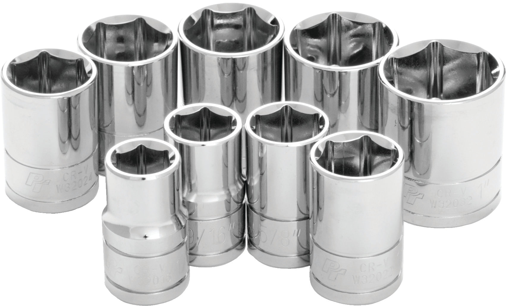 Performance Tool 9 Pc 1/2’’ Sae Socket Set Shallow - Watercraft Collection