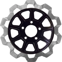 Lyndall Brakes 9 Spoke Rotor Rear Blk/gold Bow Tie 11.8’’ 7mm - Black/Black - Harddrive Products