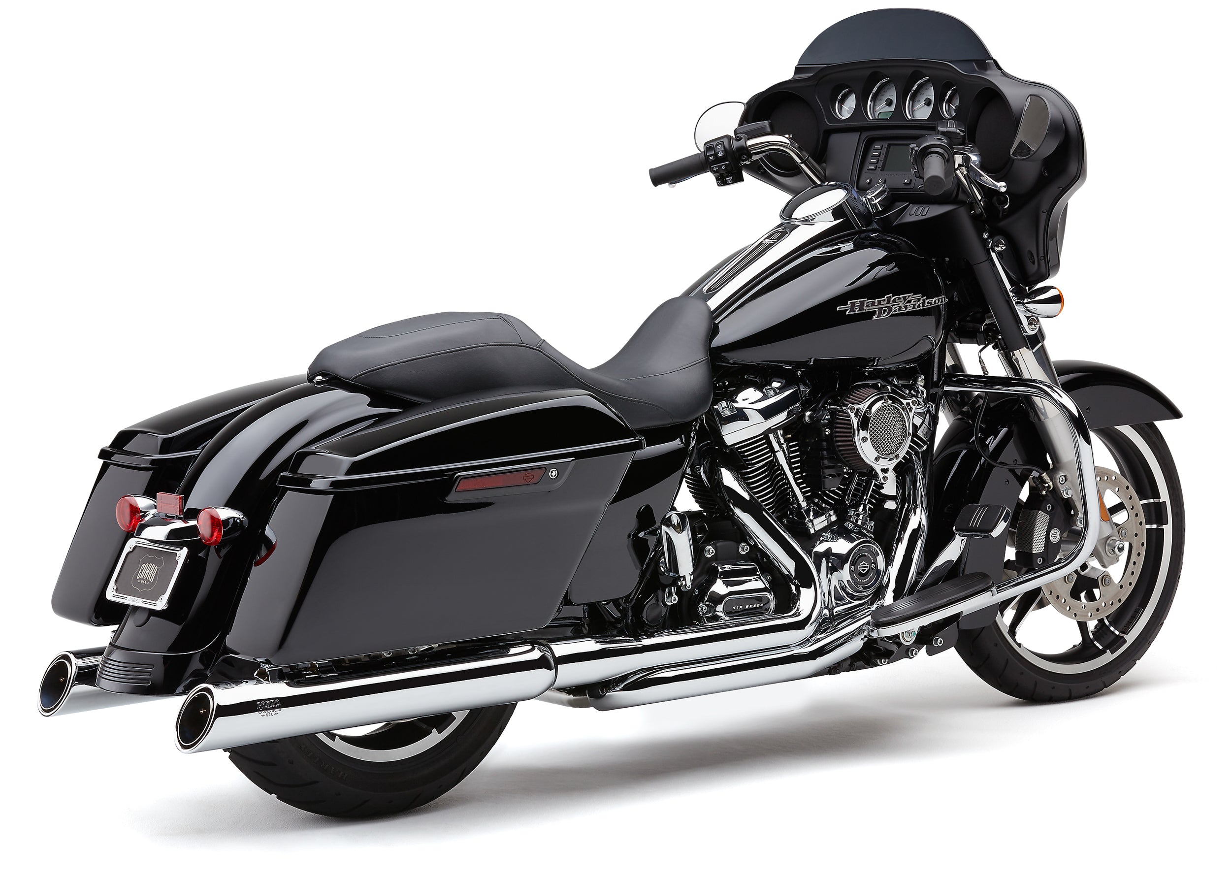 COBRA 909 Uppercut Slip Ons Chrome Flh/Flt 95 16