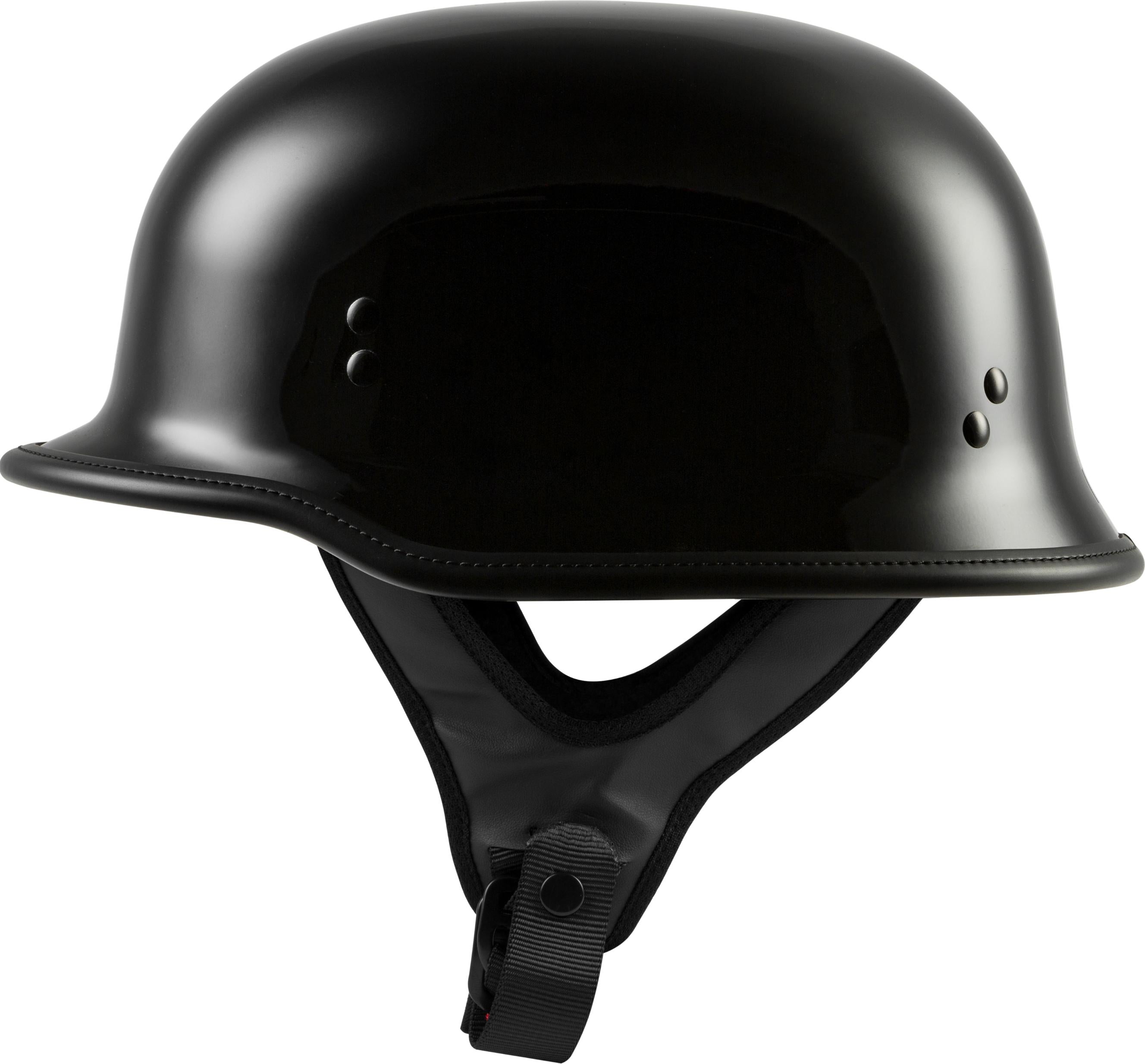 Highway 21 9mm German Beanie Helmet Chrome Xs - Black / 2X-Large - Harddrive Products