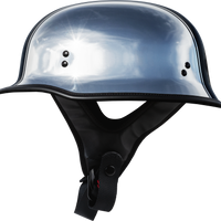 Highway 21 9mm German Beanie Helmet Chrome Xs - Black / 2X-Large - Harddrive Products