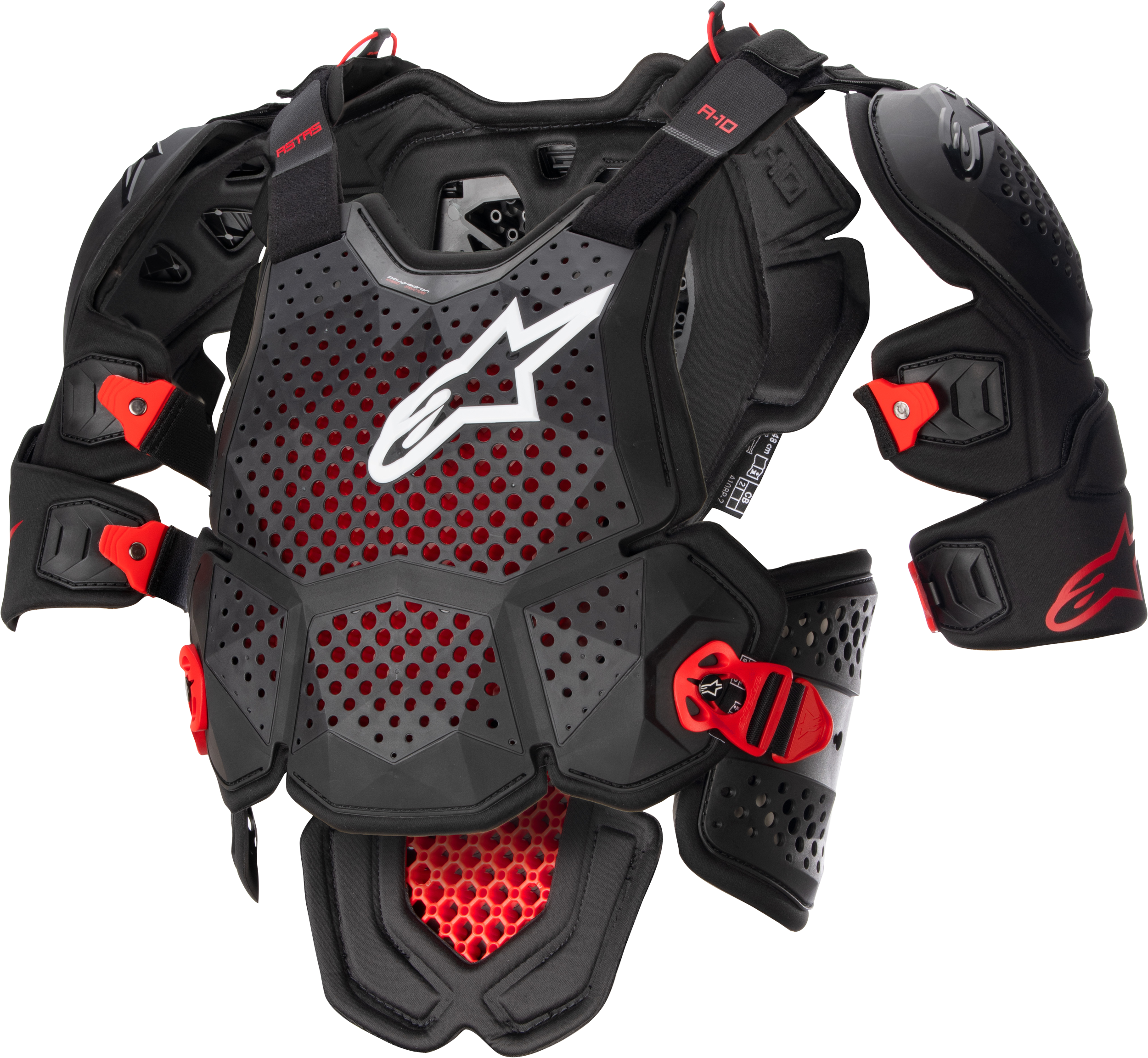 Alpinestars A-10 V2 Full Chest Protector Anthracite/black/red Xl/2x - Anthracite/Black/Red / X-Small - Small - Apparel