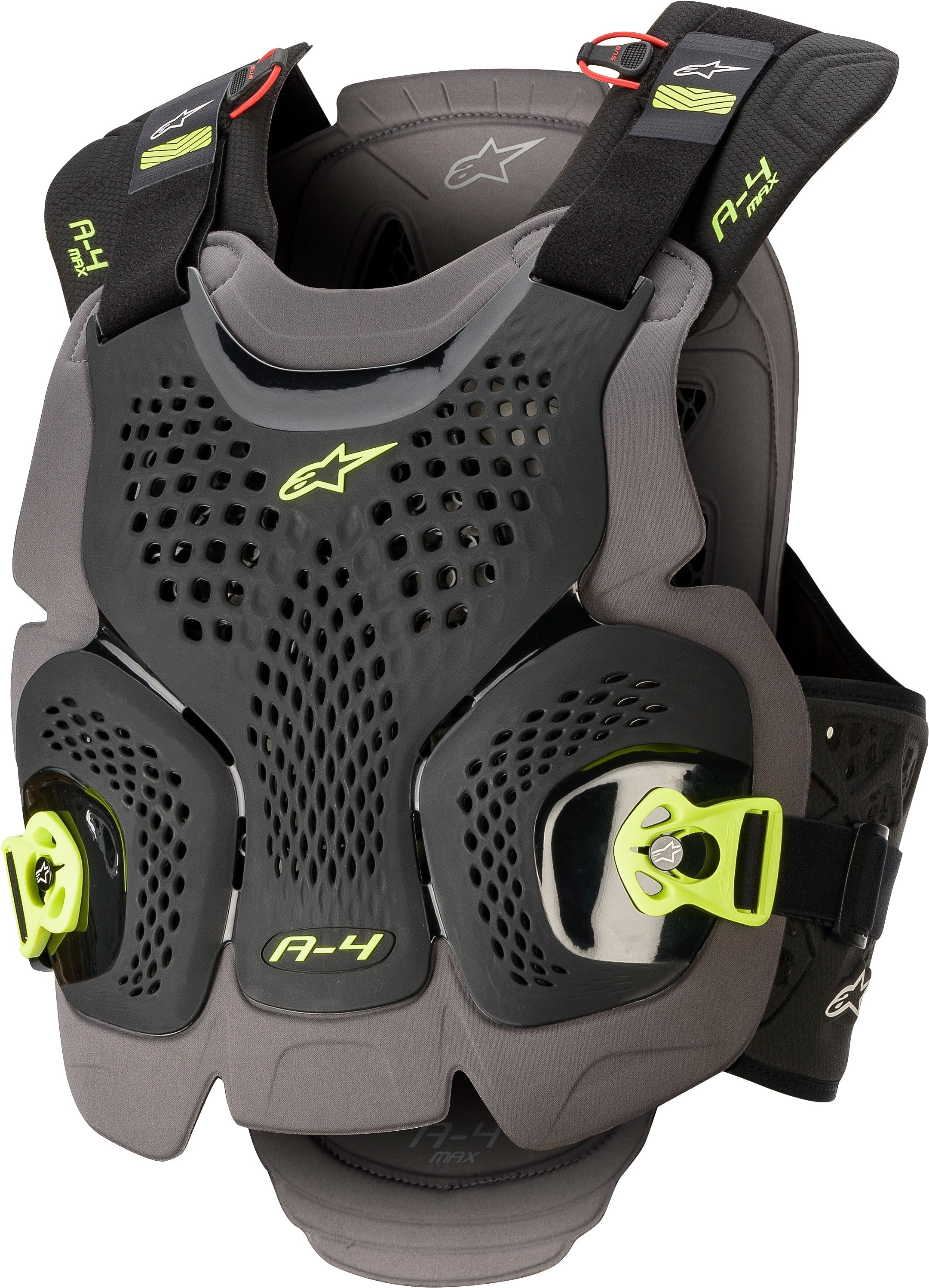 Alpinestars A-4 Max Chest Protector Blk/anth/fluo Ylw Xl/2x - X-Small - Small - Apparel Collection