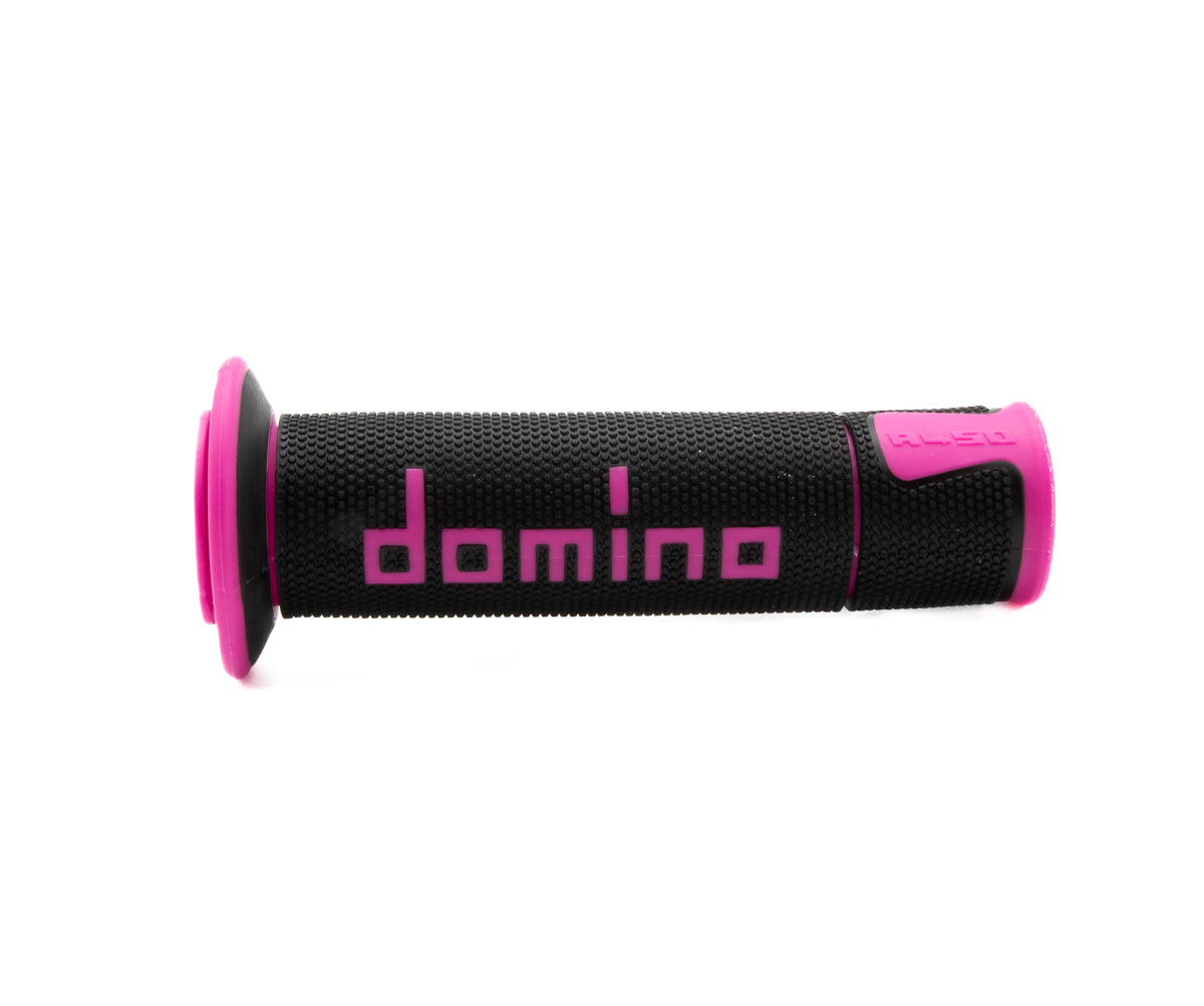 DOMINO RACING A450 Road Racing Grips Black/Fuchsia Pair