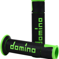 DOMINO RACING A450 Road Racing Grips Black/Green Pair
