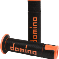 DOMINO RACING A450 Road Racing Grips Black/Orange Pair