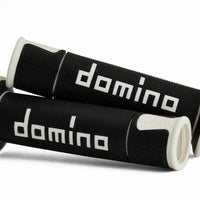 DOMINO RACING A450 Road Racing Grips Black/White Pair