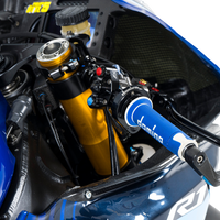 DOMINO RACING A450 Road Racing Grips Blue/White Pair