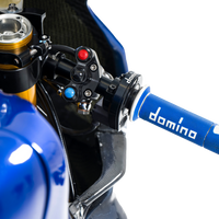 DOMINO RACING A450 Road Racing Grips Blue/White Pair