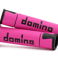 DOMINO RACING A450 Road Racing Grips Fuchsia/Black Pair