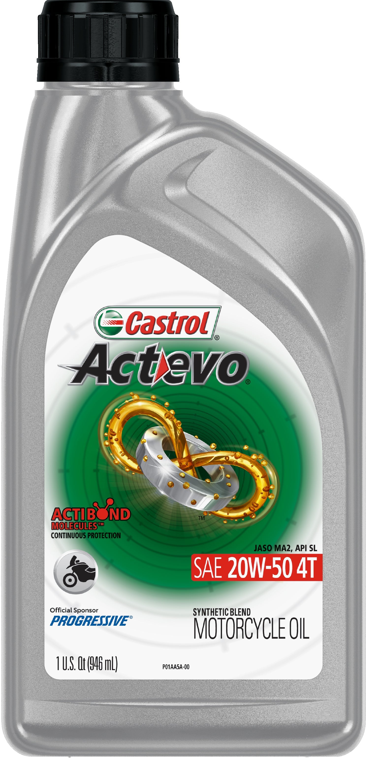 Castrol Act>evo 4t Synthetic Blend 20w50 1 Qt - Harddrive Products