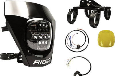 Rigid Adapt Xe Extreme Led Enduro Moto Kit White - Black - Snowmobile Collection