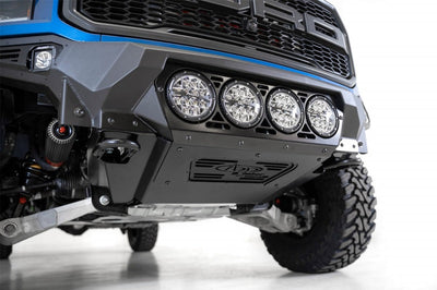 Addictive Desert Designs 17-20 Ford F-150 Raptor Bomber Front Bumper w/ 4 Rigid 360 6in Round Mounts - Bumpers Grilles