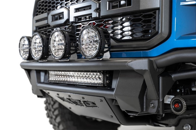 Addictive Desert Designs 17-20 Ford Raptor Pro Bolt-On Front Bumper - Hammer Black - Bumpers Grilles & Guards
