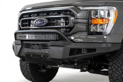 Addictive Desert Designs 2021 Ford F-150 HoneyBadger Front Bumper w/o Top Hoop - Bumpers Grilles & Guards