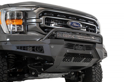 Addictive Desert Designs 2021 Ford F-150 HoneyBadger Front Bumper w/o Top Hoop - Bumpers Grilles & Guards