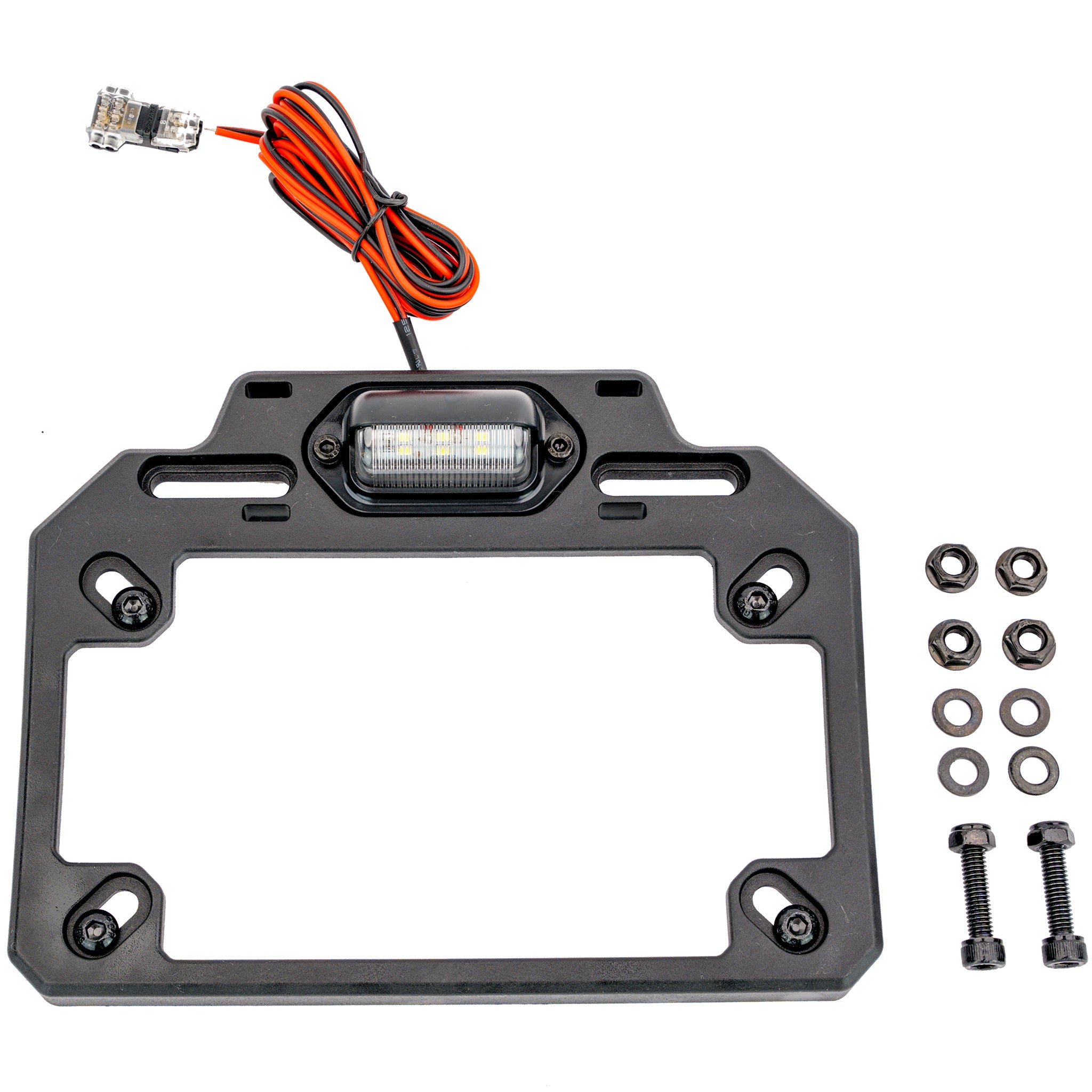 Atv Tek Adjustable License Plate Bracket W/ Led Light - Performance Products