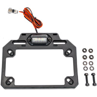 Atv Tek Adjustable License Plate Bracket W/ Led Light - Performance Products