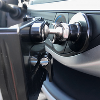 Axia Adjustable Phone Adhesive Surface Mount- Silver - Black - Atv Performance Products