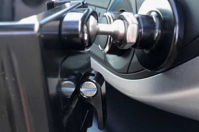 Axia Adjustable Phone Adhesive Surface Mount- Silver - Black - Atv Performance Products