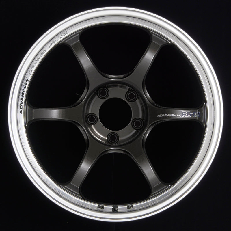 Advan RG-D2 15x7.0 + 30 4-100 Machining & Black Gunmetallic Wheel - Wheels