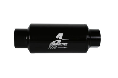 Aeromotive In-Line Filter 10AN 10 Micron Microglass Element Bright-Dip Black 2in OD - Fuel Delivery