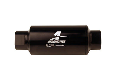 Aeromotive In-Line Filter 10AN 10 Micron Microglass Element Bright-Dip Black 2in OD - Fuel Delivery
