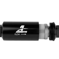 Aeromotive In-Line Filter - (AN -08 Male) 100 Micron Stainless Steel Element - Fuel Delivery