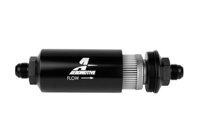 Aeromotive In-Line Filter - (AN -08 Male) 100 Micron Stainless Steel Element - Fuel Delivery