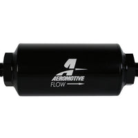 Aeromotive In-Line Filter - (AN-6 Male) 10 Micron Fabric Element Bright Dip Black Finish - Fuel Delivery