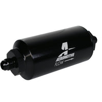 Aeromotive In-Line Filter - (AN-6 Male) 10 Micron Fabric Element Bright Dip Black Finish - Fuel Delivery