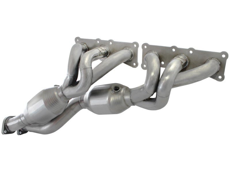 aFe 08-13 BMW 128i (E82/88) L6 3.0L Twisted Steel 304 Stainless Long Tube Header w/ Cat - Exhaust Mufflers & Tips