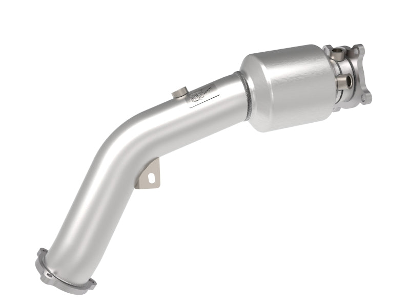 aFe 09-16 Audi A4/A5 (B8) L4-2.0L (t) Twisted Steel 3in. Downpipe - 304 Stainless w/ Cat - Exhaust Mufflers & Tips