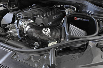 aFe 12-21 Jeep Grand Cherokee 6.4L Track Series Carbon Fiber Cold Air Intake w/Pro Dry S Filter - Systems