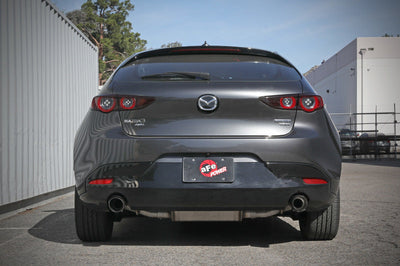 aFe 19-22 Mazda 3 L4 2.5L Takeda 3in to 2-1/2in 304 SS Axle-Back Exhaust w/ Carbon Fiber Tip - Mufflers & Tips