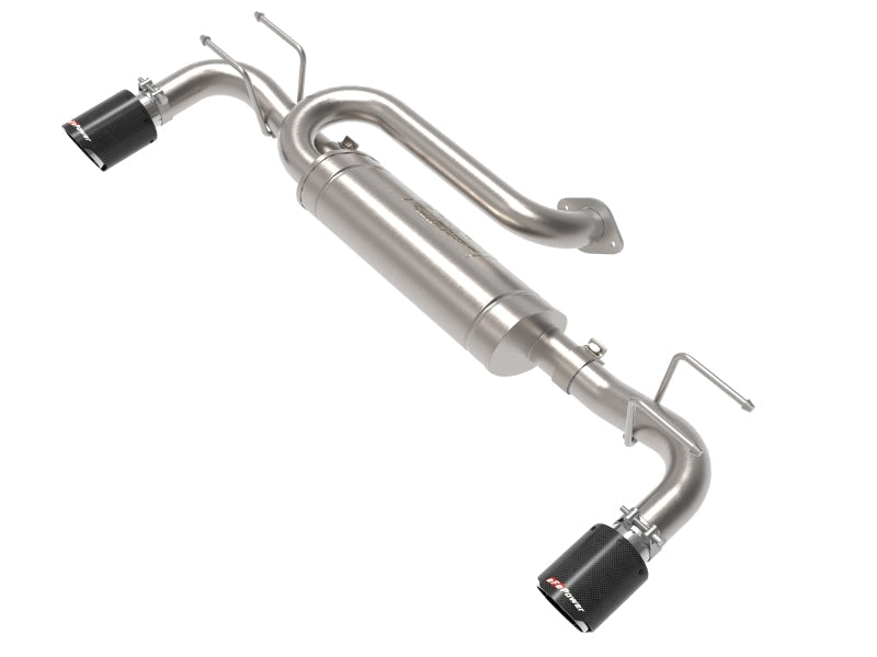 aFe 19-22 Mazda 3 L4 2.5L Takeda 3in to 2-1/2in 304 SS Axle-Back Exhaust w/ Carbon Fiber Tip - Mufflers & Tips