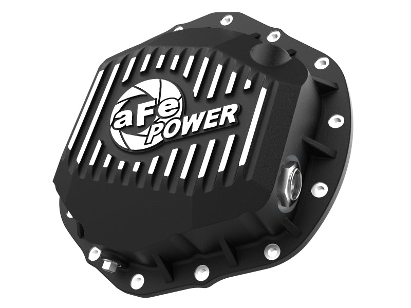 aFe 2020 Chevrolet Silverado 2500 HD Rear Differential Cover Black ; Pro Series w/ Machined Fins - Drivetrain