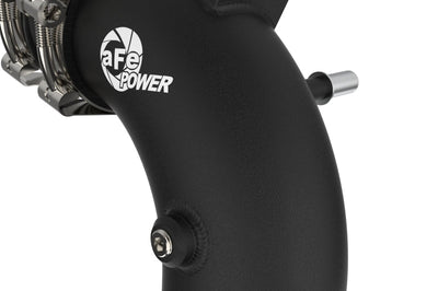 aFe 21 + Ford F-150 V6-3.5L (tt) BladeRunner 3in to 3.5in Aluminum Cold Charge Pipe Black - Forced Induction