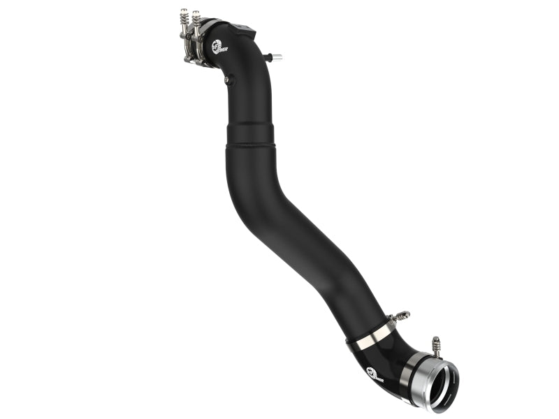 aFe 21 + Ford F-150 V6-3.5L (tt) BladeRunner 3in to 3.5in Aluminum Cold Charge Pipe Black - Forced Induction