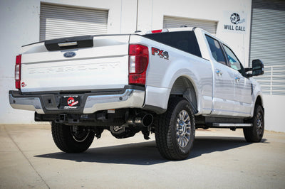 aFe Apollo GT Series 3-1/2in 409 SS Axle-Back Exhaust 17-20 Ford F-250/F-350 Black Tips w/o Muffler - Mufflers &