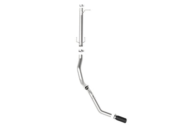 aFe Apollo GT Series 3-1/2in 409 SS Axle-Back Exhaust 17-20 Ford F-250/F-350 Black Tips w/o Muffler - Mufflers &