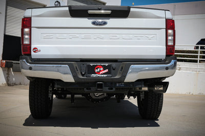 aFe Apollo GT Series 3-1/2in 409 SS Axle-Back Exhaust 17-20 Ford F-250/F-350 Black Tips w/o Muffler - Mufflers &