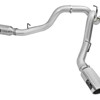 aFe Atlas Exhaust 4in Dual DPF-Back Al Steel w/ Pol Tips 16-17 GM Diesel Truck V8-6.6L (td) LML - Mufflers &