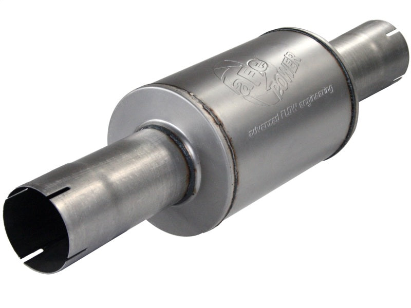 aFe Atlas Exhausts Mufflers Al Steel EXH Muffler 4 ID In/Out 8 Dia x 12L AL - Exhaust & Tips